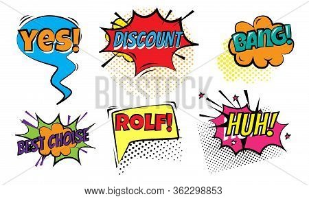 Colorful Chat Doodles And Words For Attracting Attention Vector Illustration