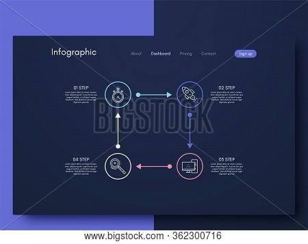 Vector Graphic Infographics. Template For Creating Mobile Applications, Workflow Layout, Diagram, Ba