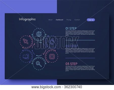 Vector Graphic Infographics. Template For Creating Mobile Applications, Workflow Layout, Diagram, Ba