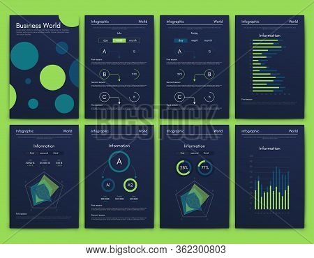 Modern Infographic Vector Elements For Business Brochures. Use In Website, Corporate Brochure, Adver