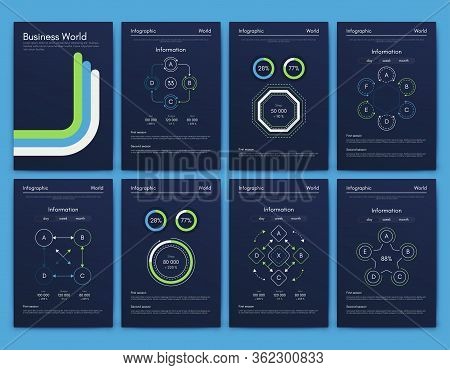 Modern Infographic Vector Elements For Business Brochures. Use In Website, Corporate Brochure, Adver