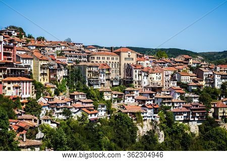 Landscape With The Beautiful Veliko Tarnovo Town, Bulgaria.