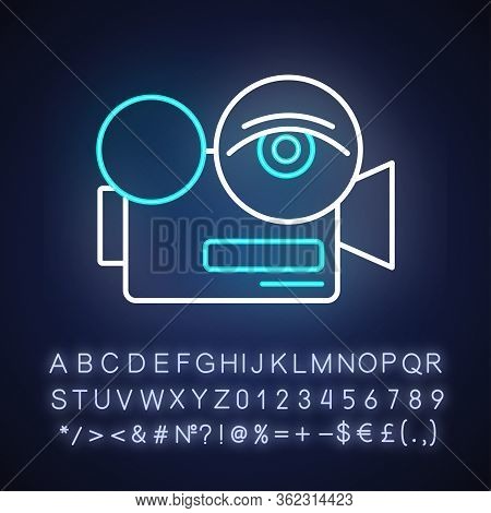 Arthouse Film Neon Light Icon. Outer Glowing Effect. Sign With Alphabet, Numbers And Symbols. Festiv