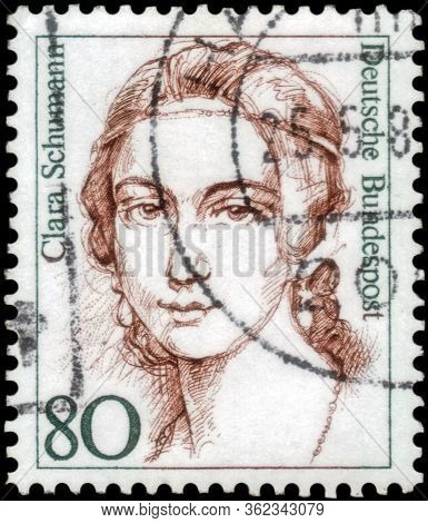 Saint Petersburg, Russia - April 21, 2020: Postage Stamp Issued In The Germany With A Portrait Of Th