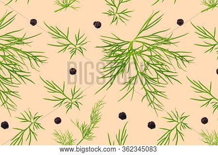 Seamless Pattern Of Fresh On Samon Background