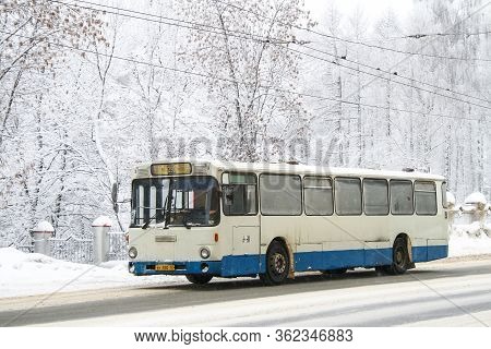 Ufa, Russia - January 13, 2010: Urban Bus Mercedes-benz O307 In The City Street.