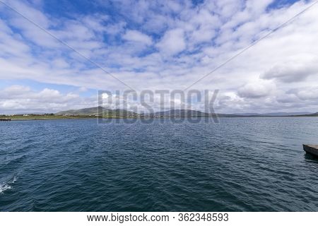 Beautiful Aerial View Of Beginish Island. Locations Worth Visiting On The Wild Atlantic Way. Scenic 