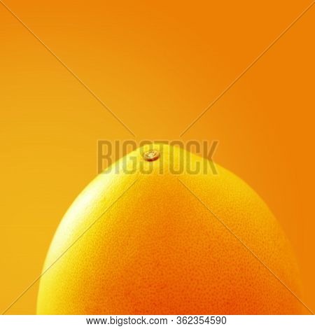 Orange Mood. Red Pomelo. Citrus Background. Bright Backdrop. Sweet And Tasty Fruit