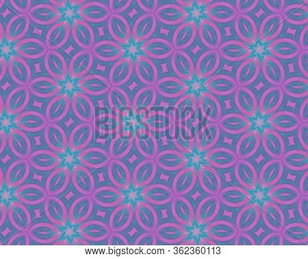 Flower Pink And Purple Design Pattern In Texture