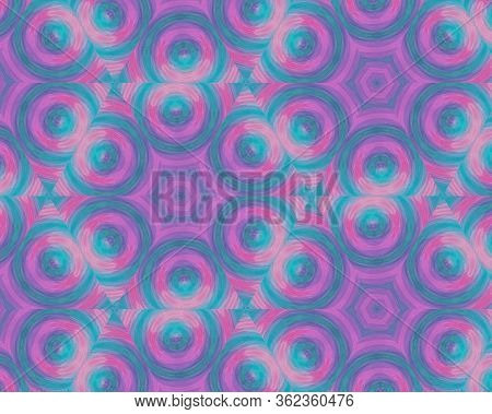 Circle Pink On Turquoise Background Beautiful In Abstract For Texture