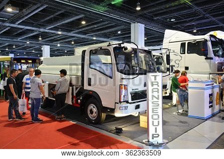 Pasay, Ph - July 26 - Howo Fuel Tank Truck At Philauto Show On July 26, 2019 In Pasay, Philippines.