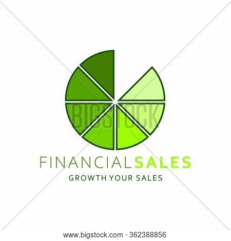 Pie Chart, Diagram, Financial Sales Logo Ideas. Inspiration Logo Design. Template Vector Illustratio