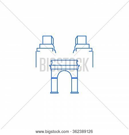 Mono Line Capital Building Logo Ideas. Inspiration Logo Design. Template Vector Illustration. Isolat