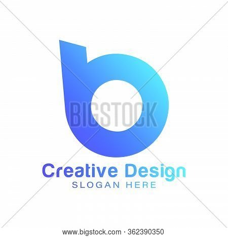 Initial Letter B O. Blue Circle Logo Ideas. Inspiration Logo Design. Template Vector Illustration. I
