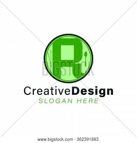 Initial Letter R Helathy Food Modern Logo Ideas. Inspiration Logo Design. Template Vector Illustrati