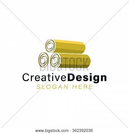 Pile Of Wood Logo Ideas. Inspiration Logo Design. Template Vector Illustration. Isolated On White Ba