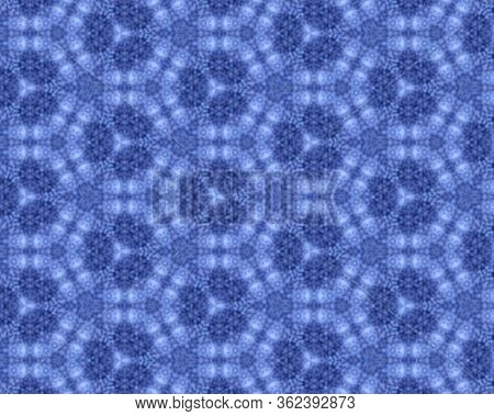 Flower Royal Blue And White Design Pattern In Texture