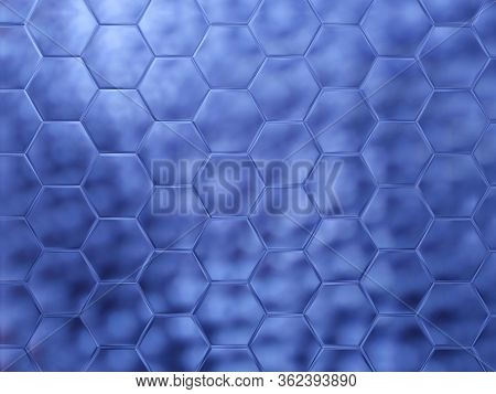 Polygon Royal Blue And White Design In Background