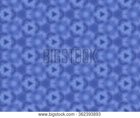 Flower Royal Blue And White Design Pattern In Texture