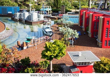 Billund, Denmark - 25 April 2014: Legoland Billund Resort. Famous Amusement Park And Hotel