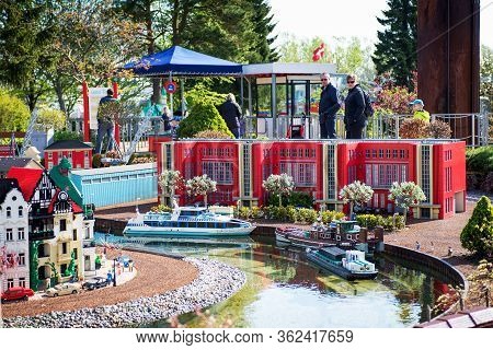 Billund, Denmark - 25 April 2014: Legoland Billund Resort. Famous Amusement Park And Hotel