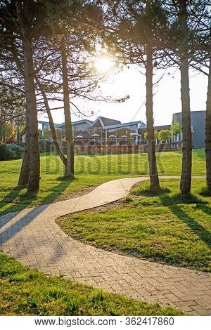 Billund, Denmark - 25 April 2014: Legoland Billund Resort. Famous Amusement Park And Hotel
