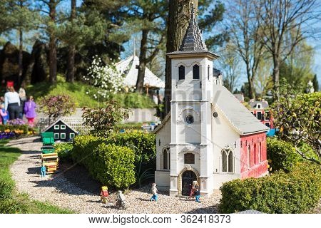 Billund, Denmark - 25 April 2014: Legoland Billund Resort. Famous Amusement Park And Hotel