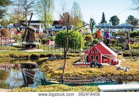 Billund, Denmark - 25 April 2014: Legoland Billund Resort. Famous Amusement Park And Hotel