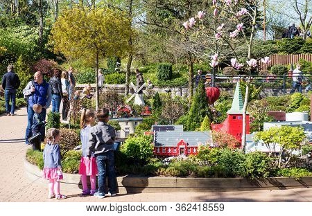 Billund, Denmark - 25 April 2014: Legoland Billund Resort. Famous Amusement Park And Hotel