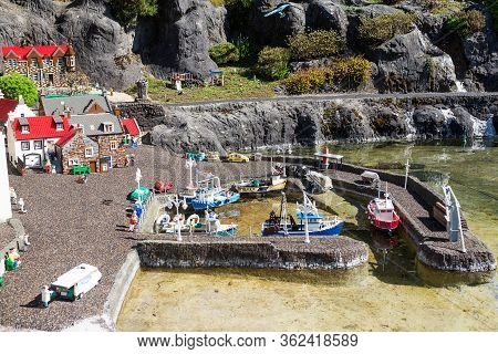 Billund, Denmark - 25 April 2014: Legoland Billund Resort. Famous Amusement Park And Hotel