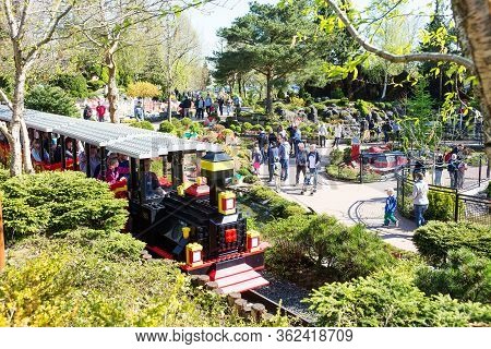 Billund, Denmark - 25 April 2014: Legoland Billund Resort. Famous Amusement Park And Hotel