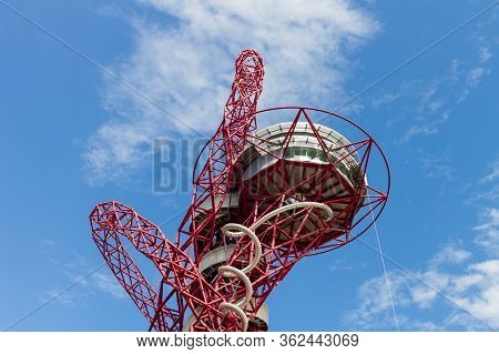 London, England - August 5:  A Close Up Image Of The Arcelormittal Orbit In The Queen Elizabeth Olym