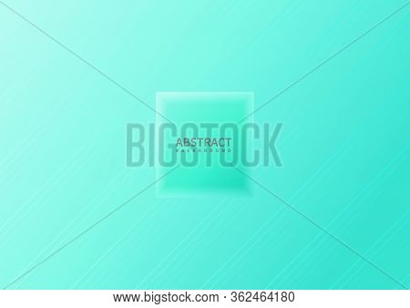 Abstract Diagonal Lines Pattern Greenmint Background With Copy Space. Vector Illustration