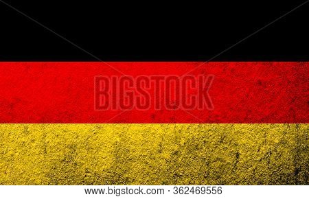 The National Flag Of Germany (bundesdienstflagge). Grunge Background