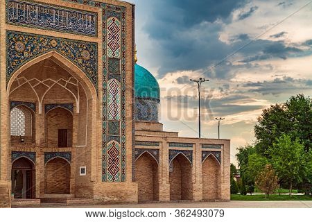 Old Madrasah In Tashkent Front View, 16 Century