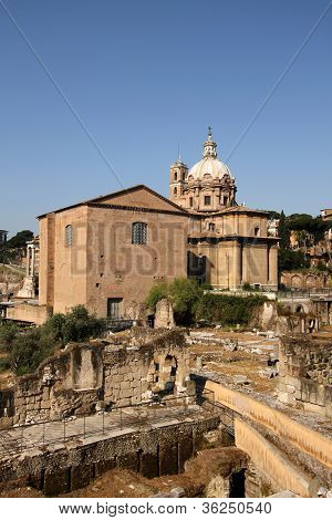 Roman forum in Rome, Italy