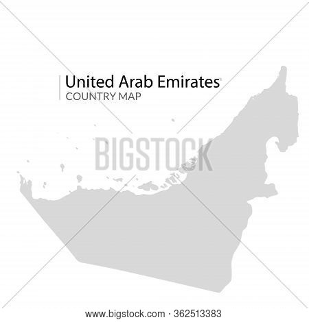 Uae Dubai Vector Map. United Arab Emirates Country Map Icon.