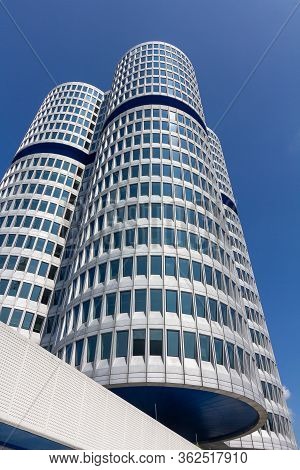 Bmw Headquarters Building. Headoffice In Munich, Germany, March 2020