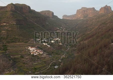 Village Of El Juncal In The Nublo Rural Park.