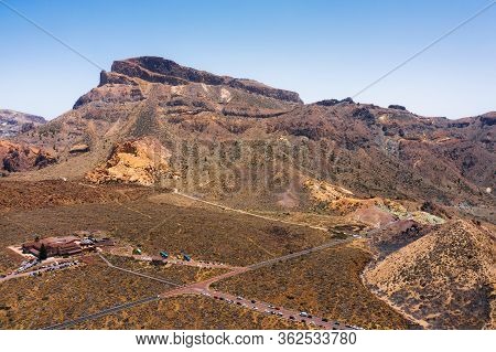 Mars The Red Planets Desert Landscape. Teide National Park. Beautiful View Of The Teide Volcano. Des