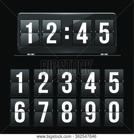Elements For Creating A Watch. Numbers 0 To 9.