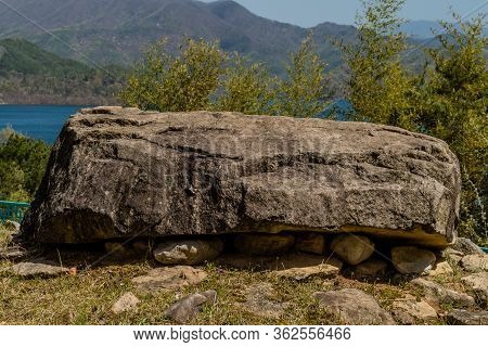 Ancient Boulders In Rock Garden