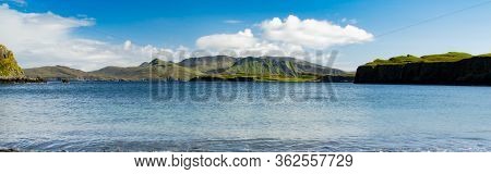 Isle Of Canna In Scotland Is The Westernmost Of The Small Isles Archipelago, In The Scottish Inner H