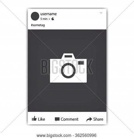 Different Social Network Photo Frame. Tepmlate Of Photo Frame For Different Apps And Mobile Gadgets.