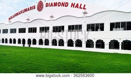 Abu Road, Rajasthan, India, August 2019 : Back Side Of Diamond Jublee Hall Of Brahmakumaris