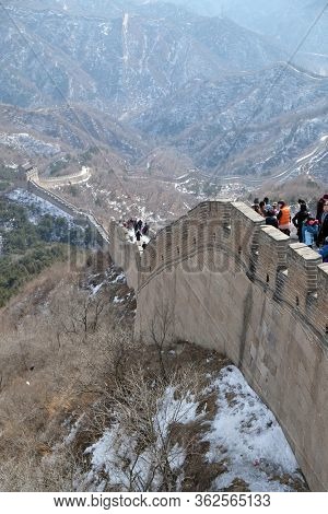 BADALING - FEBRUARY 24:  The Great Wall of China in Badaling, China, February 24, 2016.