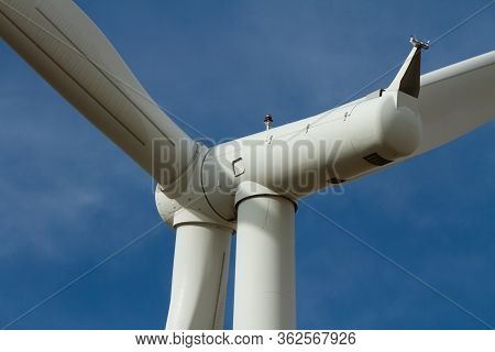Offshore Windmill Farm In The Ocean Westermeerwind Park , Windmill Green Energy At Sea On A Beautifu