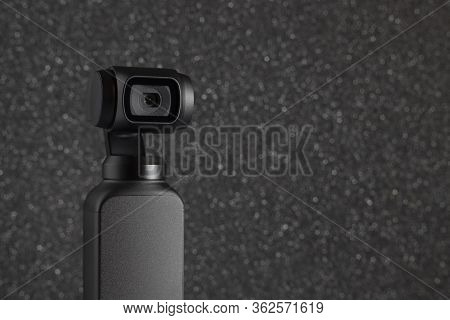 Salerno, Italy - April 22, 2020: Osmo Pocket Is The Smallest 3-axis Stabilized Handheld Camera Dji H