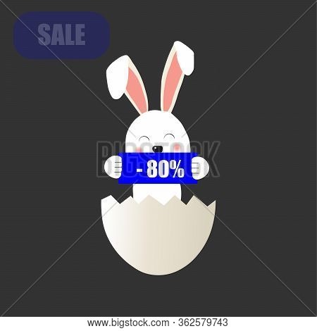 Easter Design Elements And Easter Sale Badges And Labels In Flat Colorful Style.  Illustrations Of E