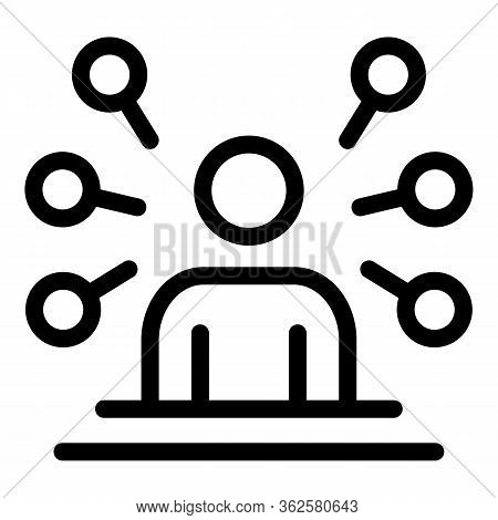 Recruitment Process Icon. Outline Recruitment Process Vector Icon For Web Design Isolated On White B